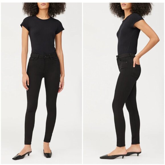DL1961 Farrow Skinny High Rise Black Jean - Picture 2 of 16